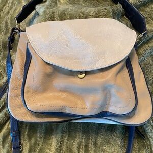 Aimee Kestenberg Cream and Navy Shoulder Bag